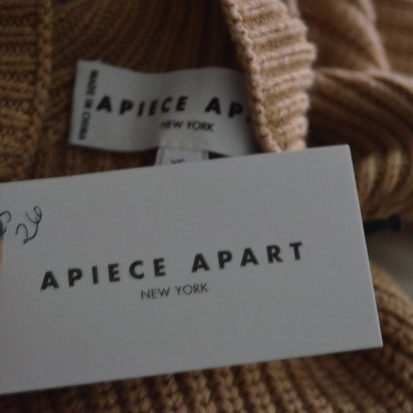 NWT $388 A Piece Apart Malu Rib Camel Crew Long Sleeve Sweater - Picture 7 of 8